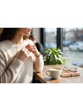 Sterling Silver 925 Italy Rectangular Link Chain Necklace – Modern Minimalist –